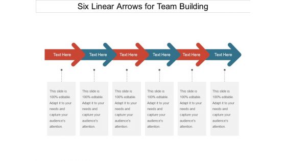 Six Linear Arrows For Team Building Ppt PowerPoint Presentation Slides Demonstration PDF