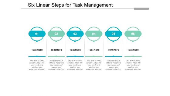 Six Linear Steps For Task Management Ppt PowerPoint Presentation Infographics Portrait