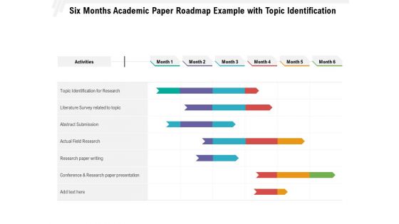 Six Months Academic Paper Roadmap Example With Topic Identification Guidelines