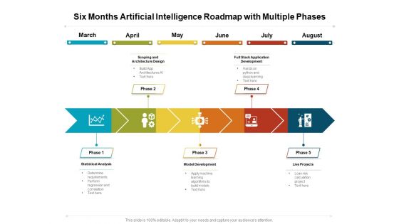 Six Months Artificial Intelligence Roadmap With Multiple Phases Themes