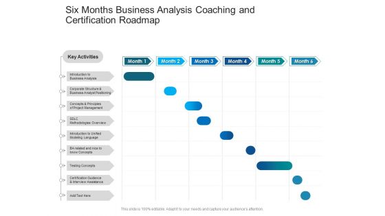 Six Months Business Analysis Coaching And Certification Roadmap Pictures