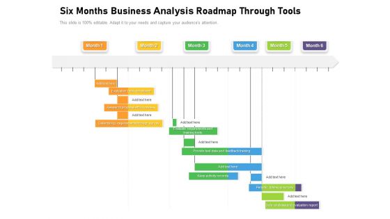 Six Months Business Analysis Roadmap Through Tools Information