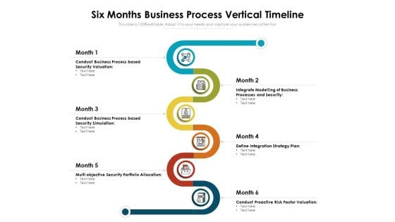 Six Months Business Process Vertical Timeline Ppt Model Design Inspiration PDF