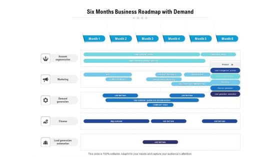 Six Months Business Roadmap With Demand Pictures