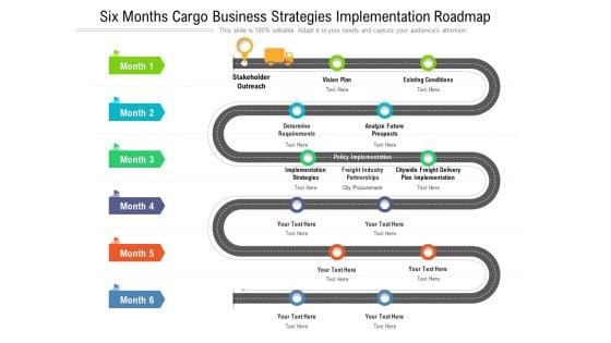 Six Months Cargo Business Strategies Implementation Roadmap Rules