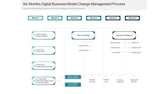 Six Months Digital Business Model Change Management Process Information