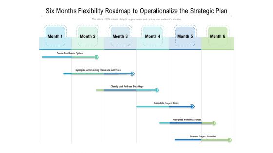 Six Months Flexibility Roadmap To Operationalize The Strategic Plan Formats