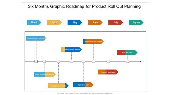 Six Months Graphic Roadmap For Product Roll Out Planning Themes