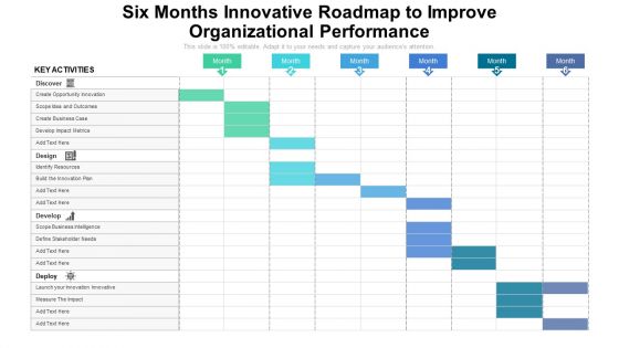 Six Months Innovative Roadmap To Improve Organizational Performance Inspiration