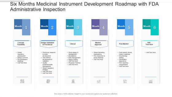 Six Months Medicinal Instrument Development Roadmap With FDA Administrative Inspection Formats