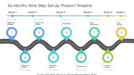 Six Months Nine Step Set Up Product Timeline Portrait Six Months Nine Step Set Up Product Timeline Portrait