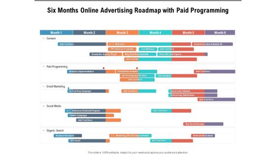 Six Months Online Advertising Roadmap With Paid Programming Guidelines