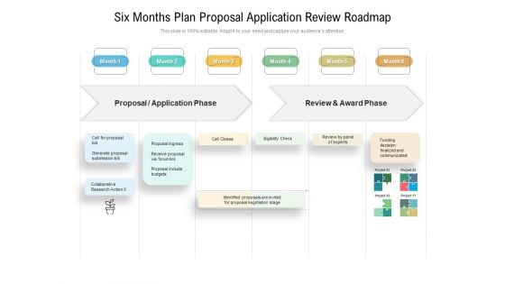 Six Months Plan Proposal Application Review Roadmap Brochure