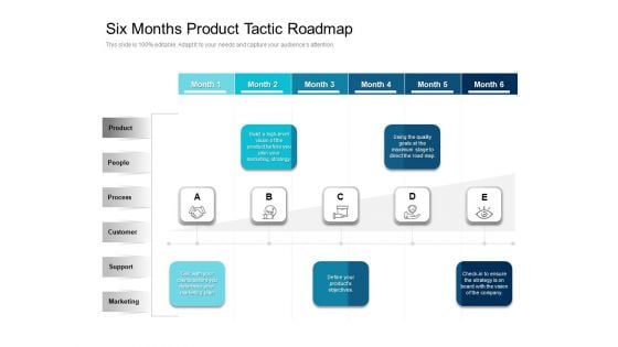 Six Months Product Tactic Roadmap Mockup Six Months Product Tactic Roadmap Mockup