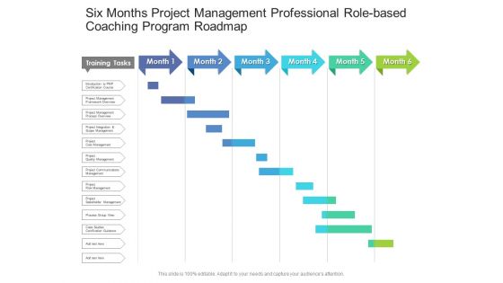 Six Months Project Management Professional Role Based Coaching Program Roadmap Introduction