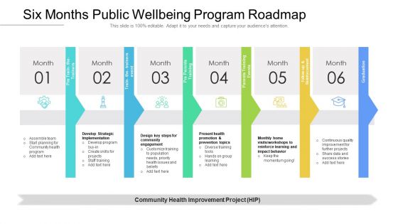 Six Months Public Wellbeing Program Roadmap Demonstration Six Months Public Wellbeing Program Roadmap Demonstration