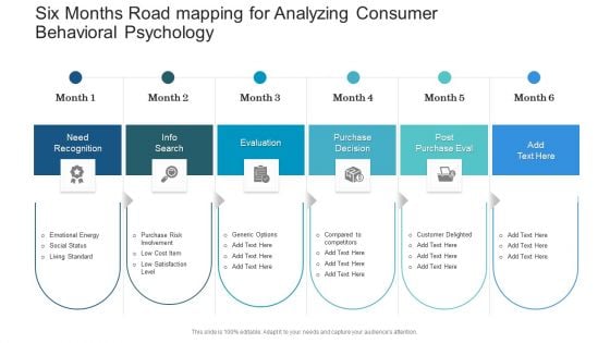 Six Months Road Mapping For Analyzing Consumer Behavioral Psychology Pictures