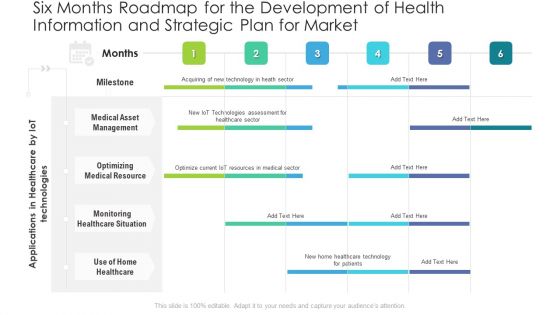 Six Months Roadmap For The Development Of Health Information And Strategic Plan For Market Background