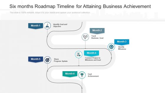 Six Months Roadmap Timeline For Attaining Business Achievement Download