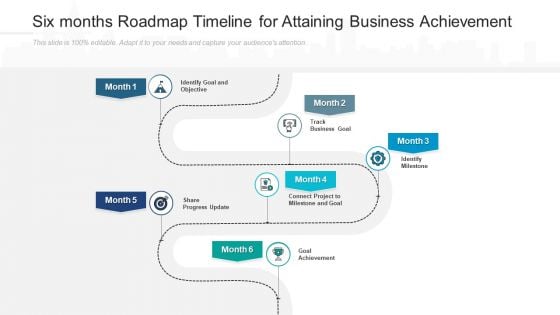Six Months Roadmap Timeline For Attaining Business Achievement Download