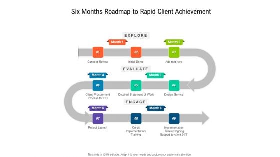 Six Months Roadmap To Rapid Client Achievement Sample