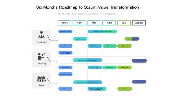 Six Months Roadmap To Scrum Value Transformation Introduction Six Months Roadmap To Scrum Value Transformation Introduction