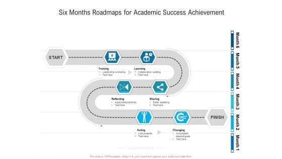 Six Months Roadmaps For Academic Success Achievement Inspiration