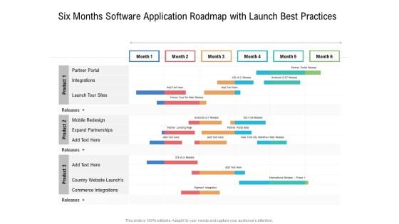 Six Months Software Application Roadmap With Launch Best Practices Clipart Six Months Software Application Roadmap With Launch Best Practices Clipart