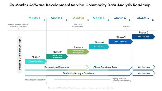 Six Months Software Development Service Commodity Data Analysis Roadmap Introduction