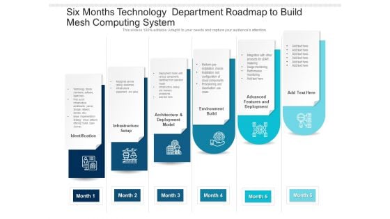 Six Months Technology Department Roadmap To Build Mesh Computing System Information Six Months Technology Department Roadmap To Build Mesh Computing System Information