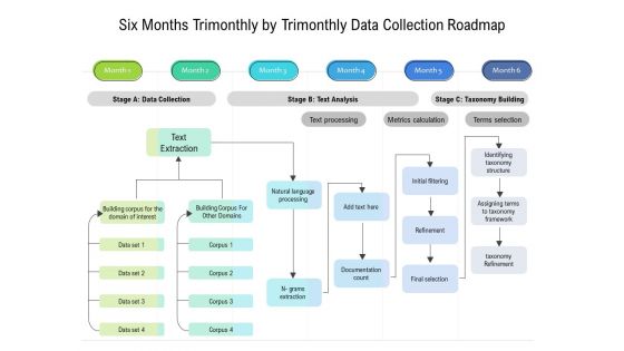 Six Months Trimonthly By Trimonthly Data Collection Roadmap Brochure