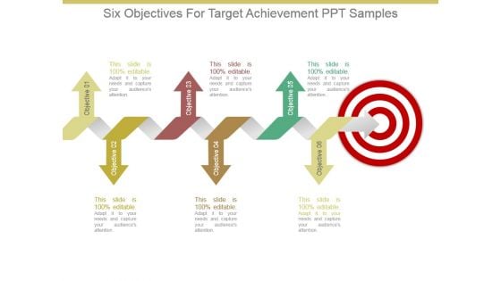 Six Objectives For Target Achievement Ppt Samples