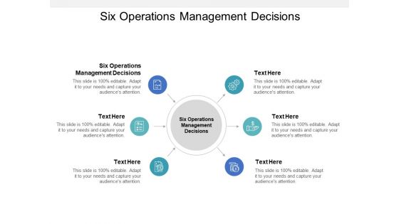 Six Operations Management Decisions Ppt PowerPoint Presentation Pictures Designs Download