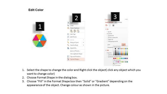 Six Options Hexagonal Infographic Powerpoint Templates