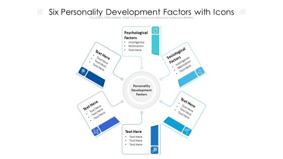 Six Personality Development Factors With Icons Ppt PowerPoint Presentation Icon Outline PDF