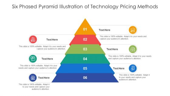 six phased pyramid illustration of technology pricing methods ppt powerpoint presentation outline skills pdf