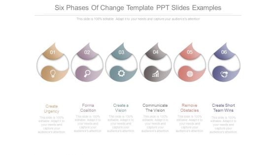 Six Phases Of Change Template Ppt Slides Examples