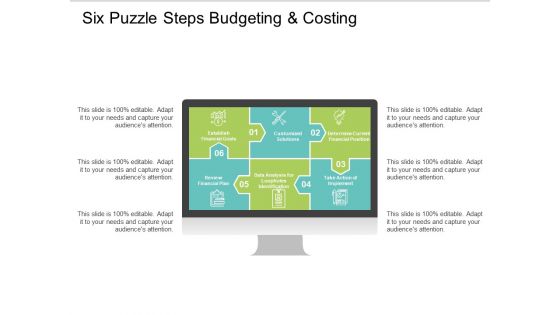 Six Puzzle Steps Budgeting And Costing Ppt PowerPoint Presentation Inspiration Graphic Tips Six Puzzle Steps Budgeting And Costing Ppt PowerPoint Presentation Inspiration Graphic Tips