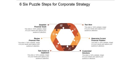Six Puzzle Steps For Corporate Strategy Ppt PowerPoint Presentation Styles Slides Six Puzzle Steps For Corporate Strategy Ppt PowerPoint Presentation Styles Slides