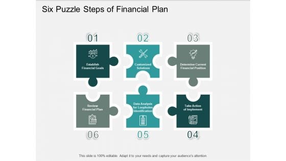 Six Puzzle Steps Of Financial Plan Ppt PowerPoint Presentation Portfolio Visuals Six Puzzle Steps Of Financial Plan Ppt PowerPoint Presentation Portfolio Visuals