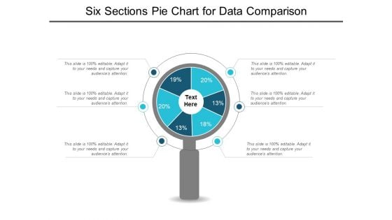 Six Sections Pie Chart For Data Comparison Ppt PowerPoint Presentation Styles Graphics Example