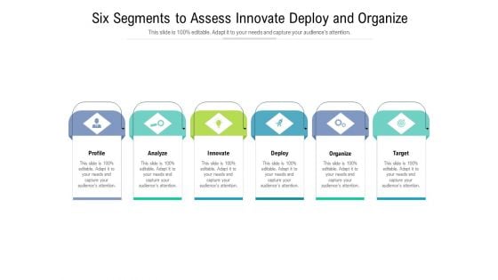 Six Segments To Assess Innovate Deploy And Organize Ppt PowerPoint Presentation Gallery Backgrounds PDF