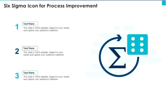 Six Sigma Icon To Improve Process Efficiency Rules Topics PDF