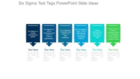 Six Sigma Text Tags Powerpoint Slide Ideas Six Sigma Text Tags Powerpoint Slide Ideas