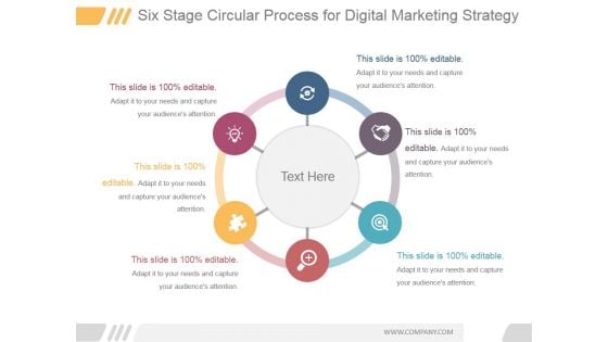 Six Stage Circular Process For Digital Marketing Strategy Ppt PowerPoint Presentation Deck