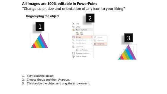 Six Stage Pyramid Diagram With Icons Powerpoint Templates