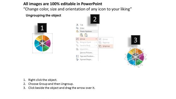 Six Staged Business Chart With Icons Powerpoint Template