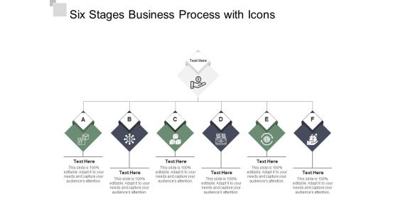 Six Stages Business Process With Icons Ppt PowerPoint Presentation Icon Format