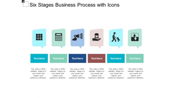 Six Stages Business Process With Icons Ppt Powerpoint Presentation Model Format