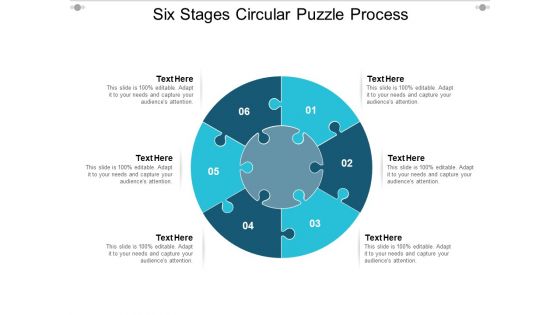 Six Stages Circular Puzzle Process Ppt PowerPoint Presentation Summary Aids